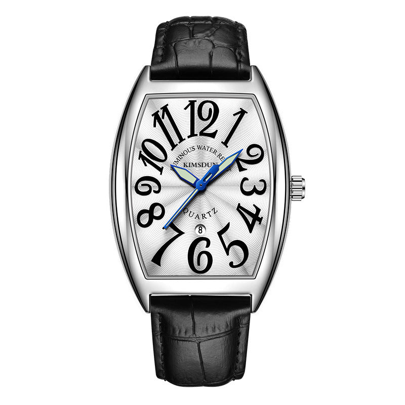 Silver Case Black Leather