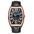 Rose Gold Black Leather