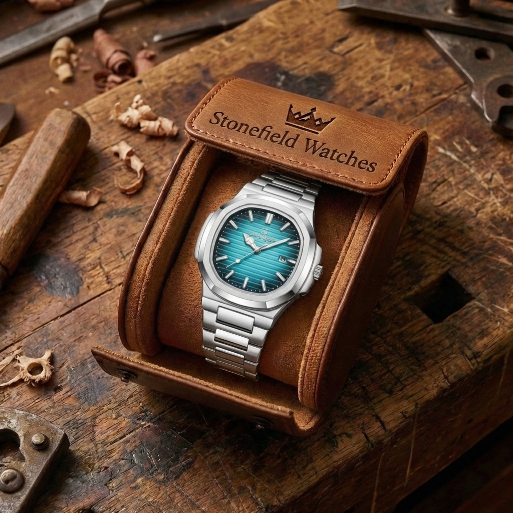 Men's Luxury Square-Round Watch