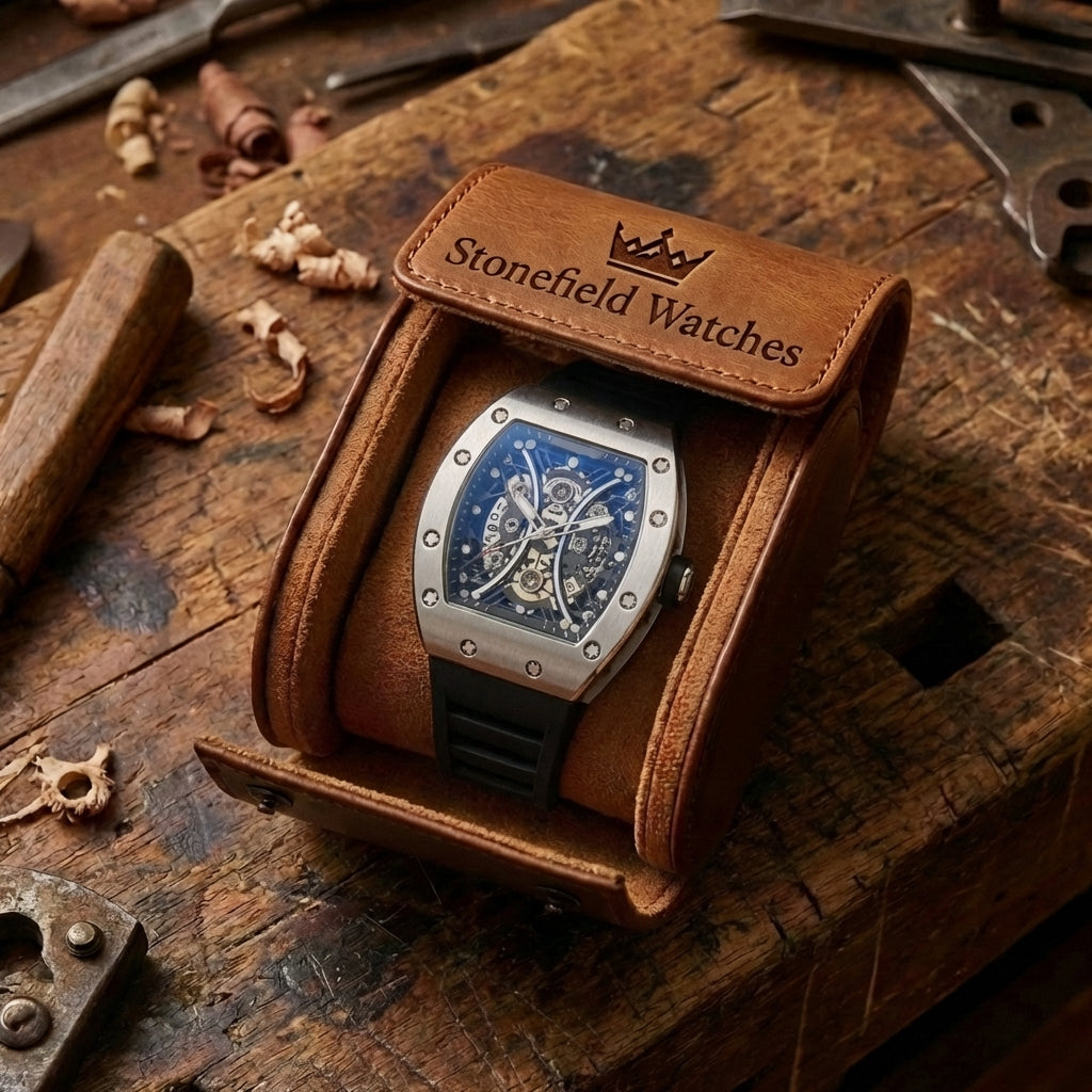 Men's Hollow Barrel Luminous Automatic Watch