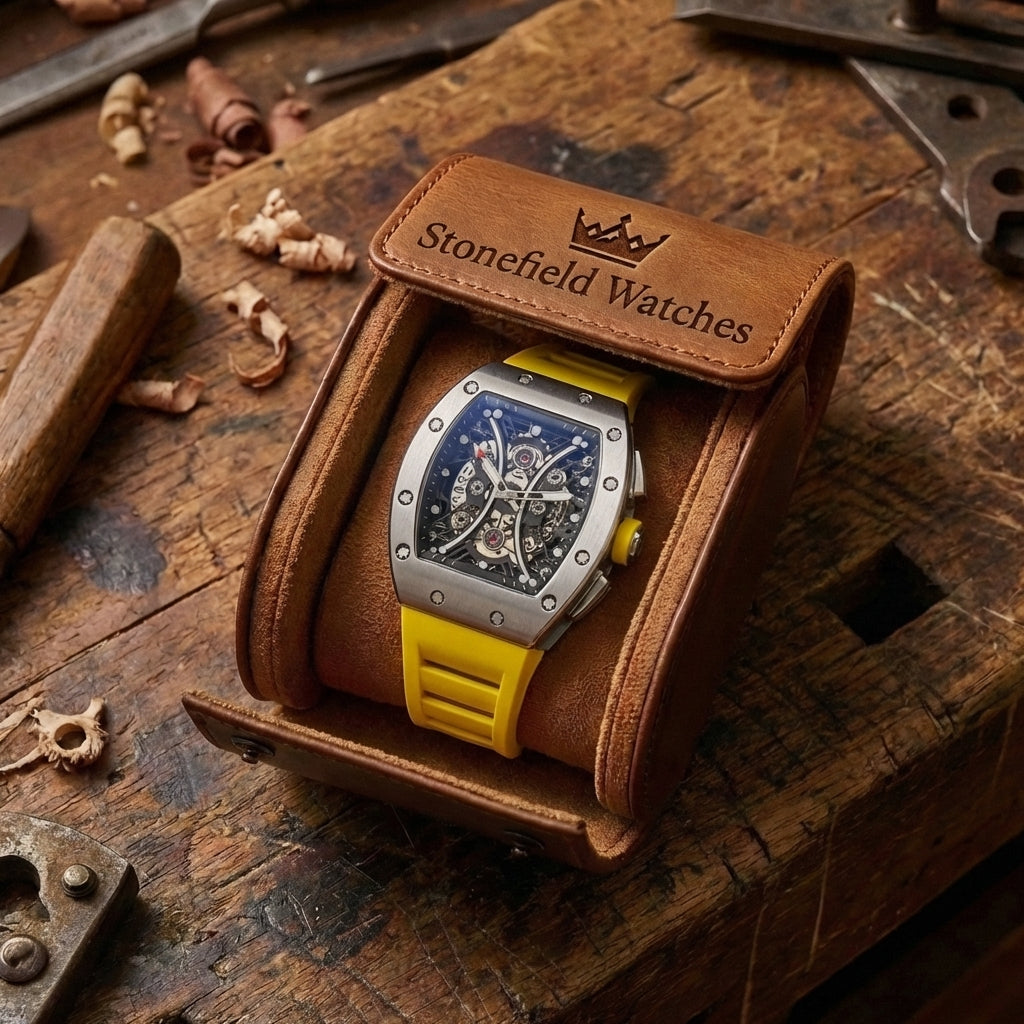 Men's Hollow Barrel Luminous Automatic Watch