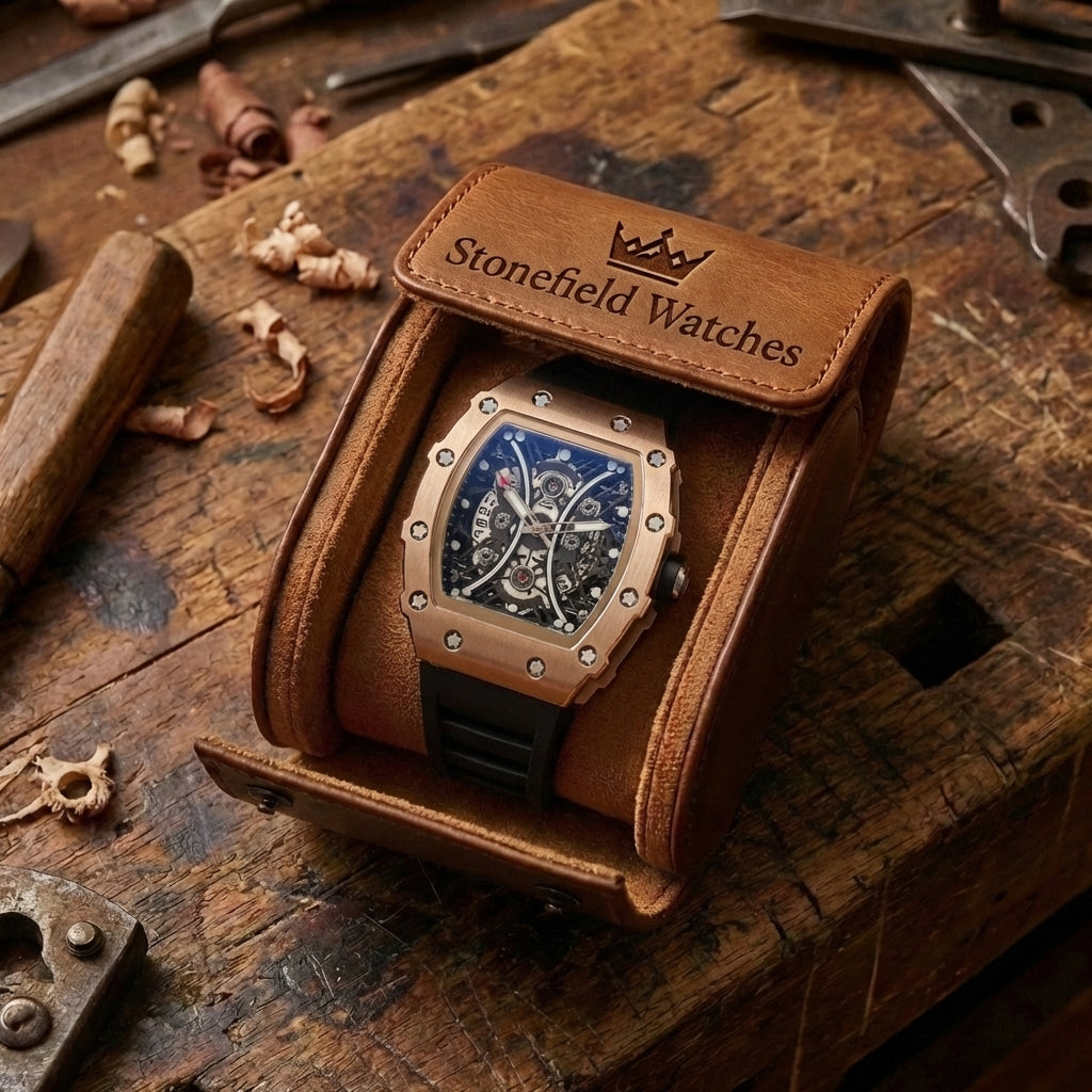 Men's Hollow Barrel Luminous Waterproof Watch