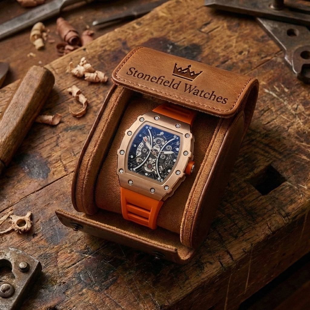 Men's Hollow Barrel Luminous Waterproof Watch