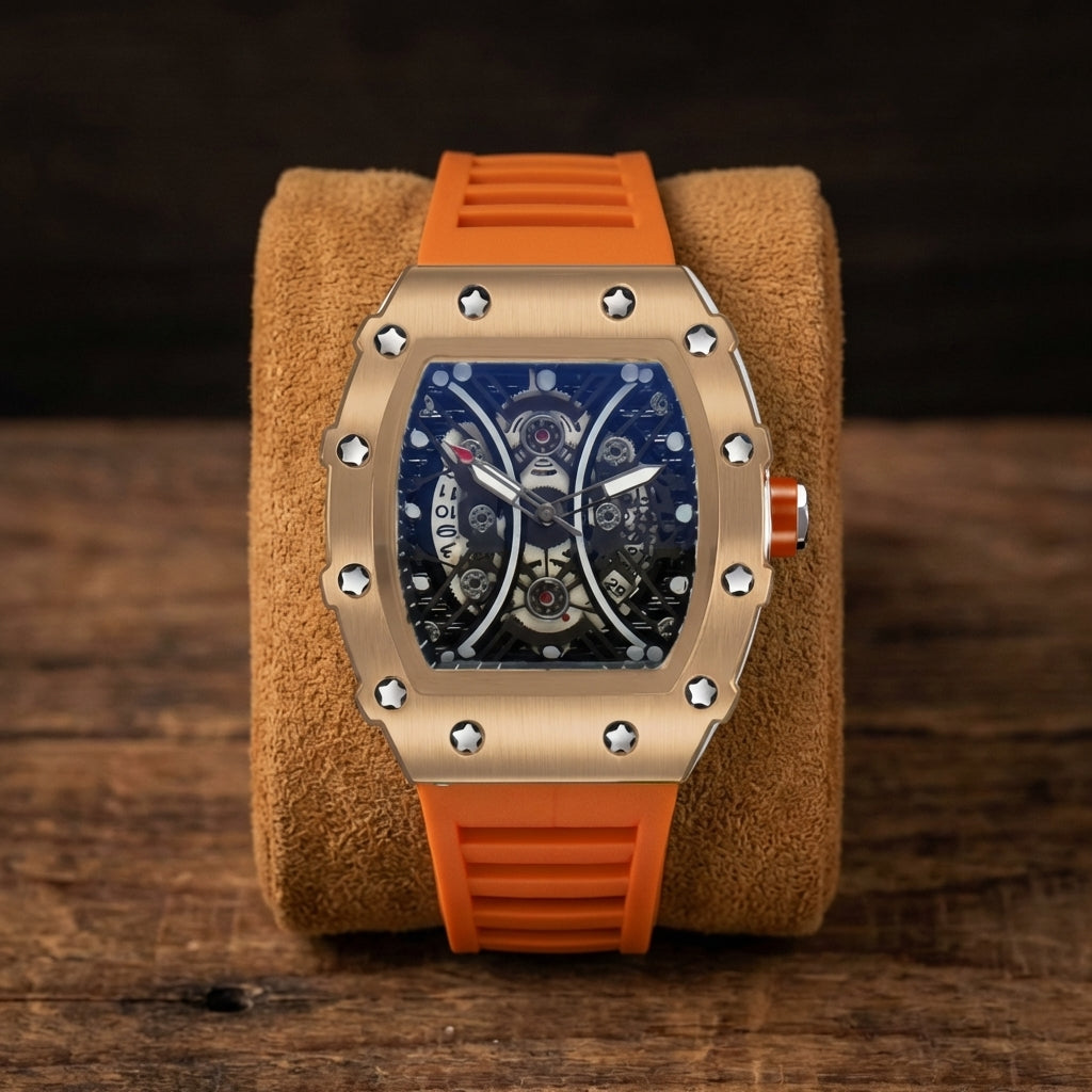 Men's Hollow Barrel Luminous Waterproof Watch