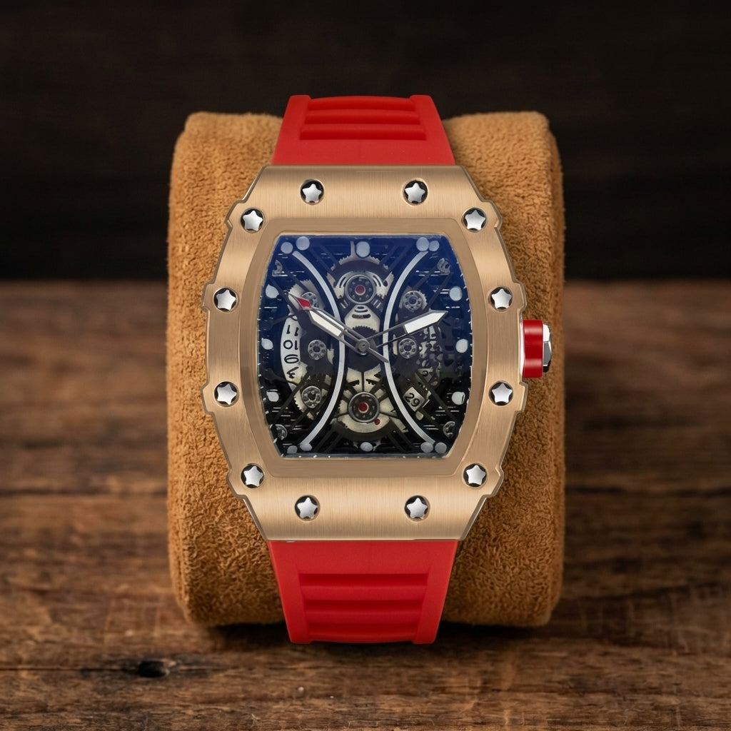 Men's Hollow Barrel Luminous Waterproof Watch