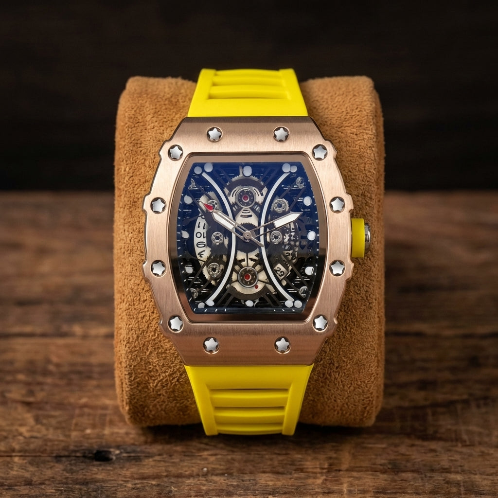 Men's Hollow Barrel Luminous Waterproof Watch