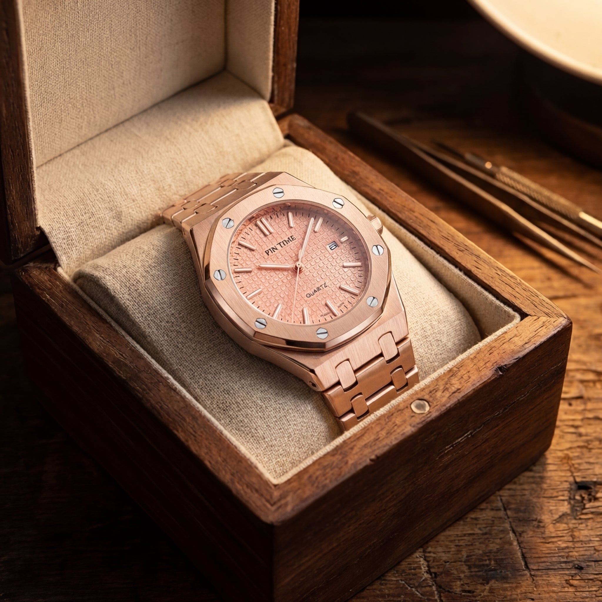 Women's Rose Gold Automatic Quartz Watch