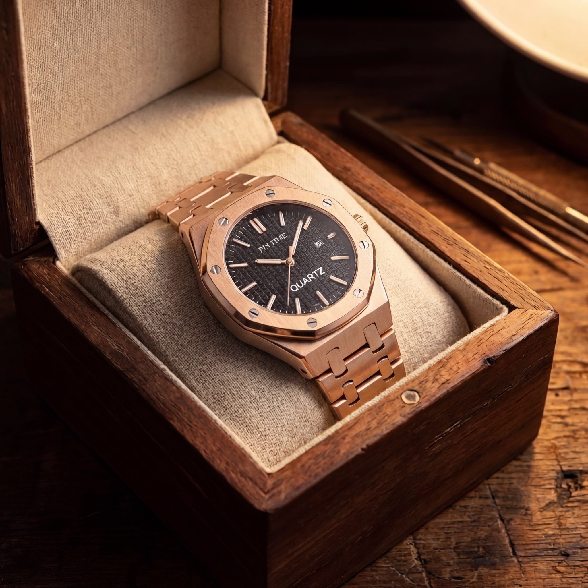 Women's Rose Gold Automatic Quartz Watch