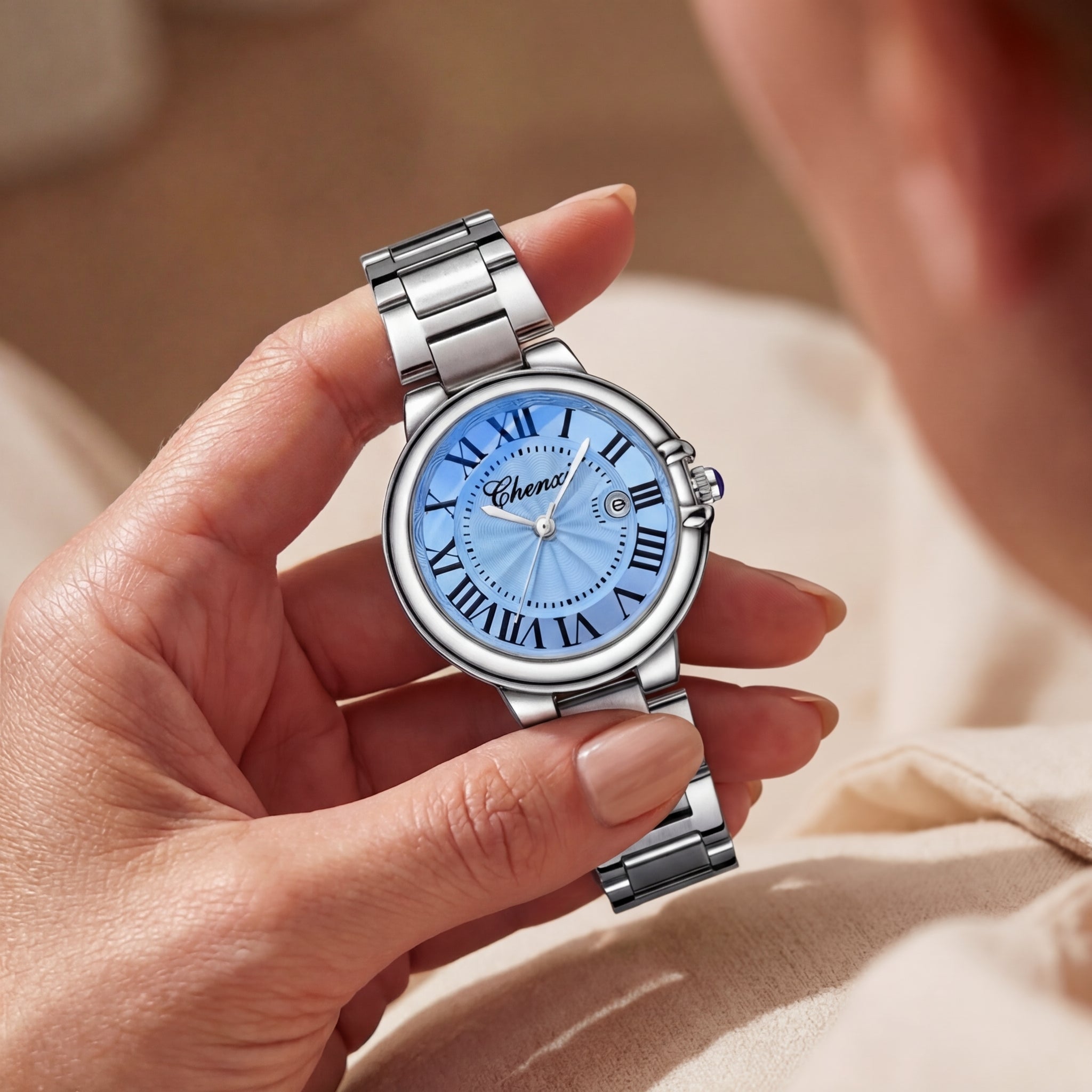 Women's Luminous Calendar Steel Belt Watch