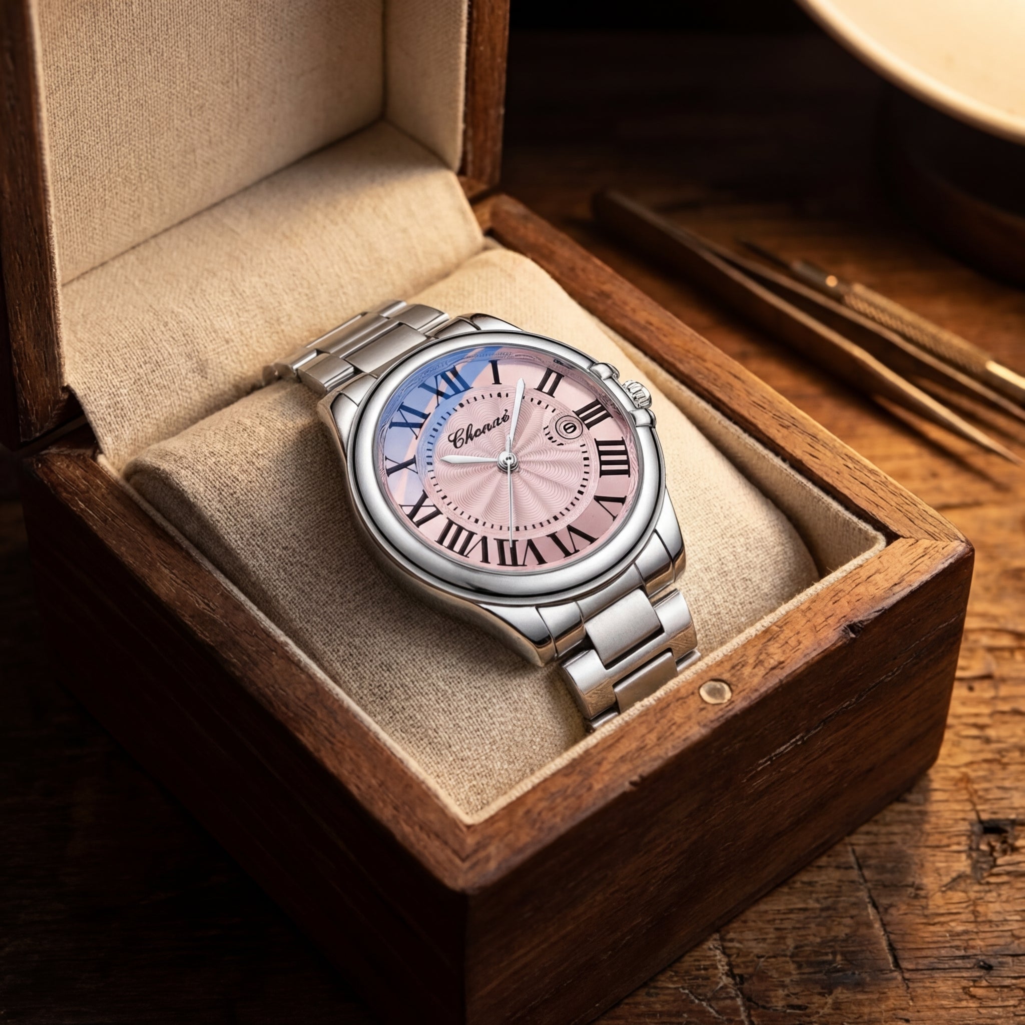 Women's Luminous Calendar Steel Belt Watch