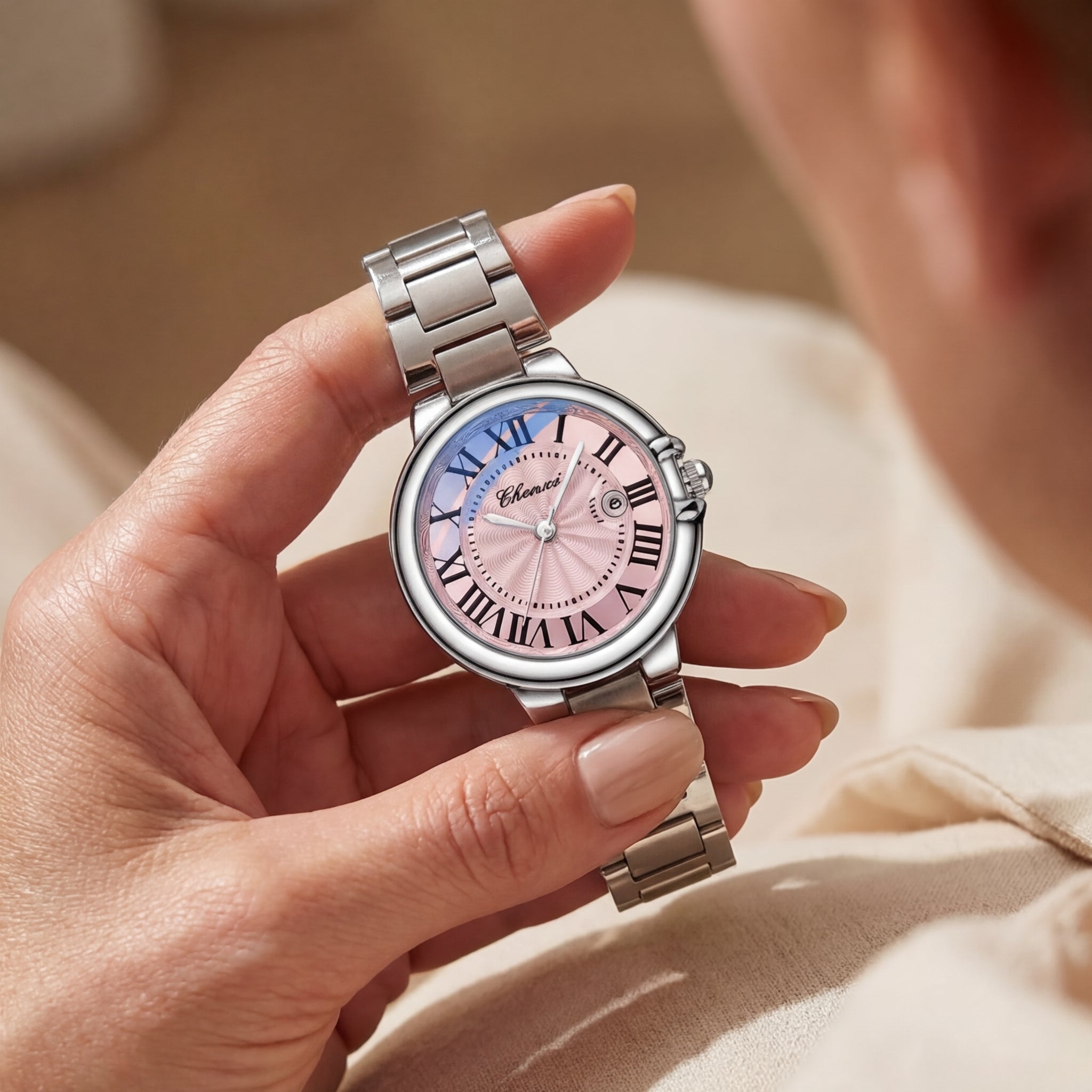Women's Luminous Calendar Steel Belt Watch