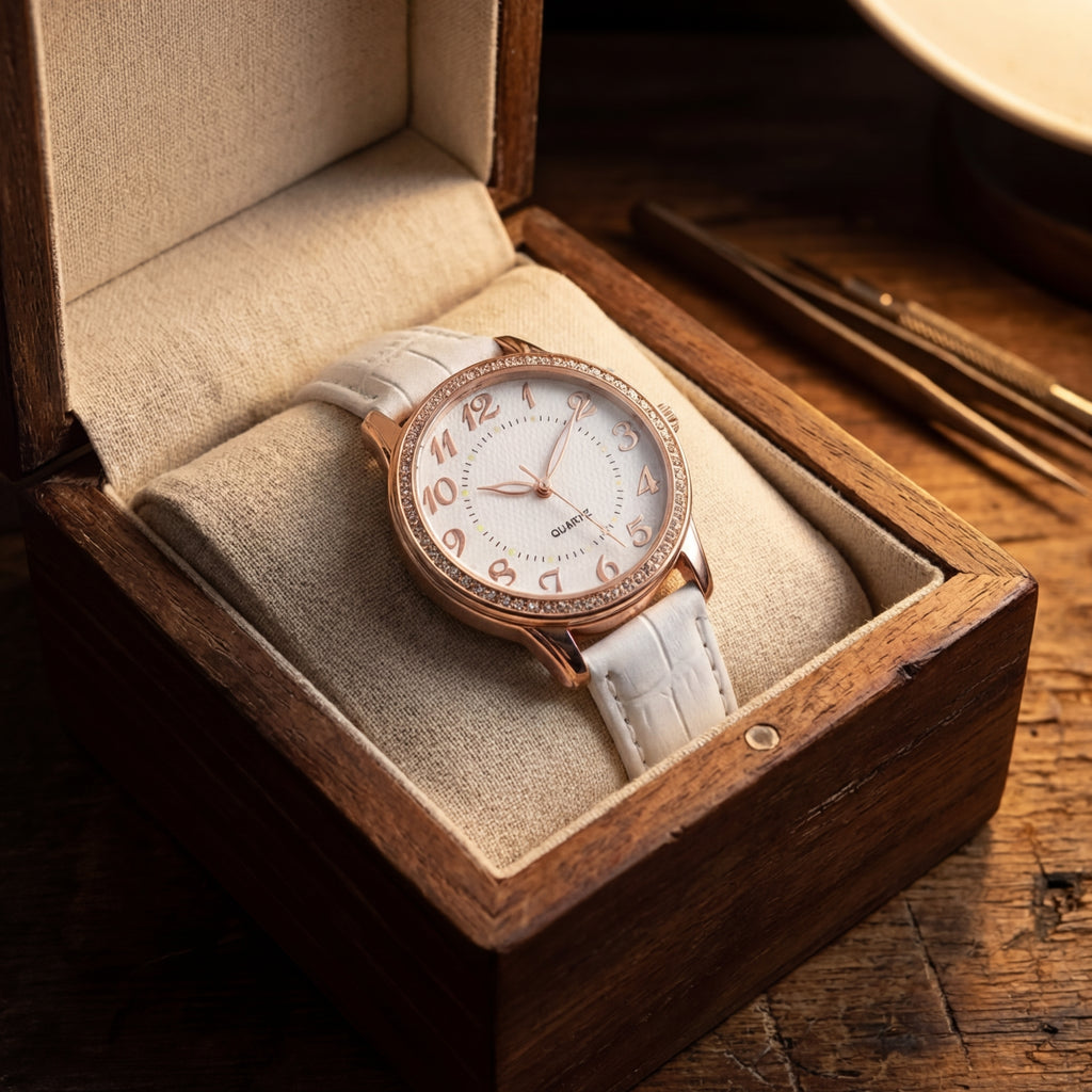 Women's Diamond Luminous Strap Quartz Watch