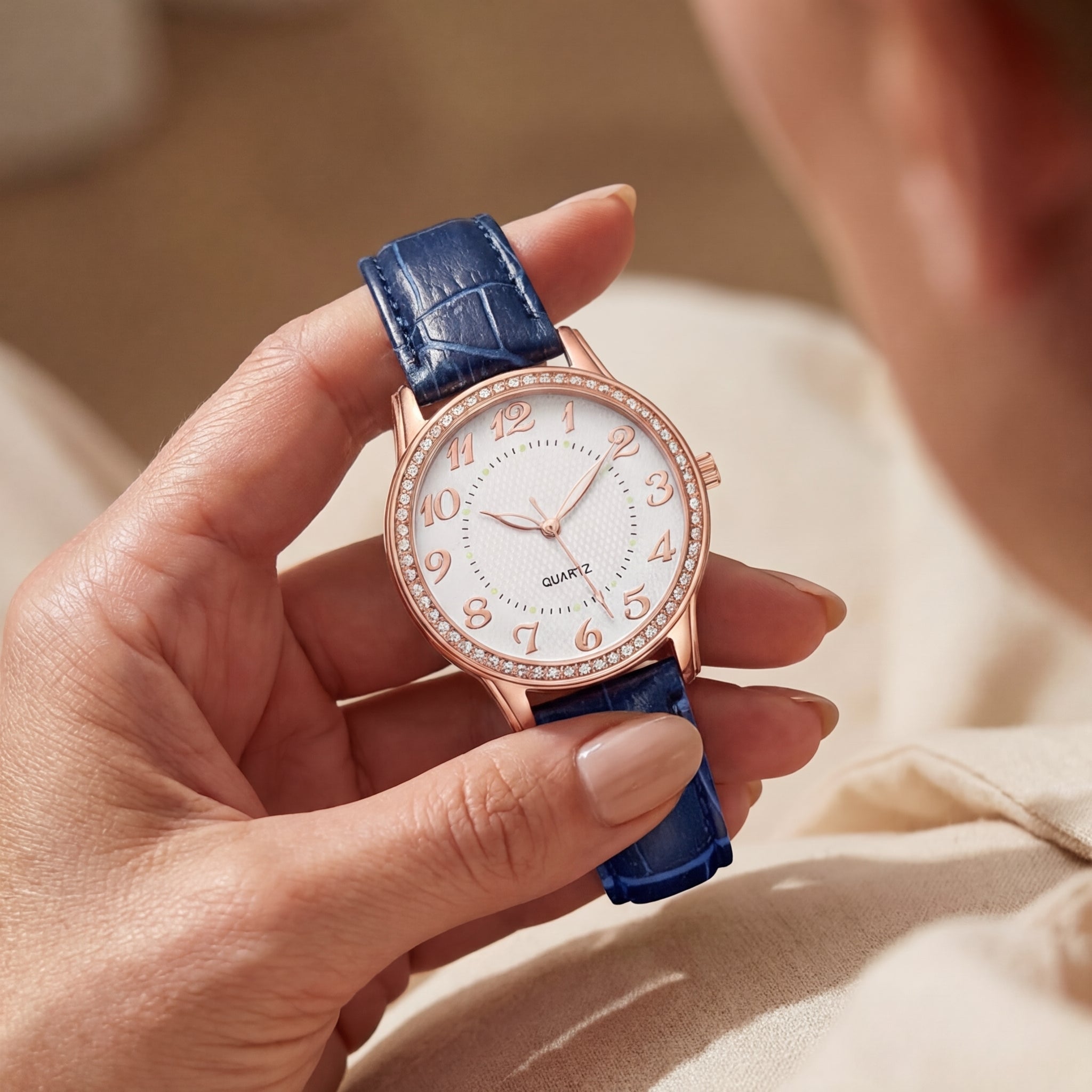 Women's Diamond Luminous Strap Quartz Watch