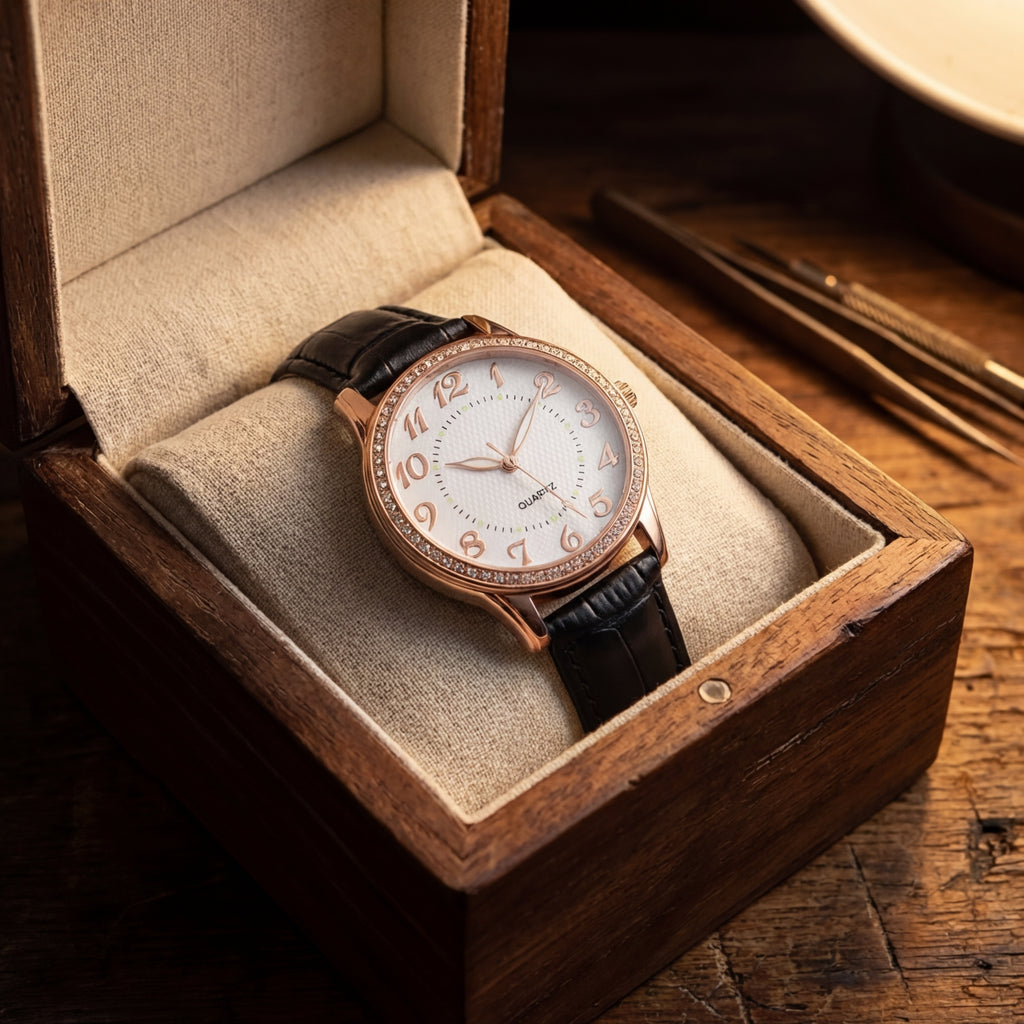 Women's Diamond Luminous Strap Quartz Watch