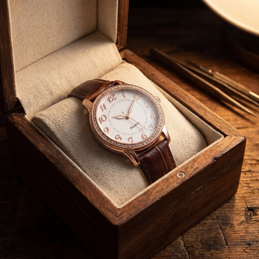 Women's Diamond Luminous Strap Quartz Watch
