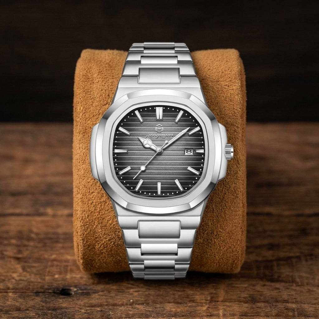 Men's Luxury Square-Round Watch